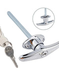 T Shaped Handle Lock For Garage Doors Made Of Zinc Alloy In Black Rugged Caravan Shed Cabinet Furniture Hardware 1 Piece Easy Install Latch Lock