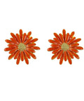 Five Pack Flower Drawer Knobs In Orange Zinc Alloy Cabinet Dresser Pulls With Screws Durable Rustproof Floral Knob For Furniture Doors