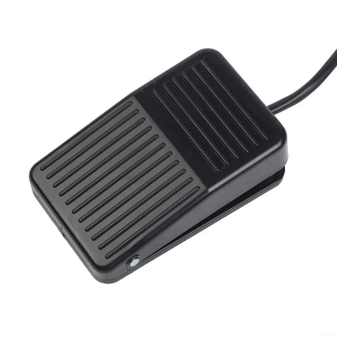 Black Foot Pedal Switch 10A 250V SPDT momentary non-slip plastic control with protective guard for hands free operation