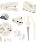 Must-Have All In One Desk Organizer Set For Home Office And School With Stapler Tape Dispenser Scissors Clips Paper Clips And Remover