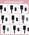 11Pcs Cat Eye Nail Magnet Set 5 In 1 Multifunctional Magnetic Nail Tool Kit With Magnetic Pen And 9 Pattern Plates display
