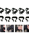 Outdoor Wicker Furniture Clips Set 10 Pcs Black Large And Small Rattan Sofa Fasteners For Patio Sectional Chairs Easy Install Clamps