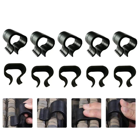 Outdoor Wicker Furniture Clips Set 10 Pcs Black Large And Small Rattan Sofa Fasteners For Patio Sectional Chairs Easy Install Clamps