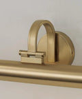Close-up view of Capital Lighting 658211MA Morgan Wall Sconce Photo Light in matte brass finish, showcasing the mounting hardware.
