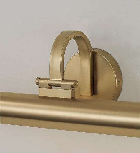 Close-up view of Capital Lighting 658211MA Morgan Wall Sconce Photo Light in matte brass finish, showcasing the mounting hardware.