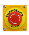 Emergency Stop Push Button Switch 40mm Red Mushroom Cap 660V 10A DPST Momentary 1NO 1NC Electric Control Button front view