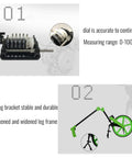 Giant digital dial close-up on Rock Solid Aluminum Measuring Wheel With Giant Digital Dial And Easy Fold Handle For No Sweat Field Work And Swift Land Surveying Up to 9999 Meters.