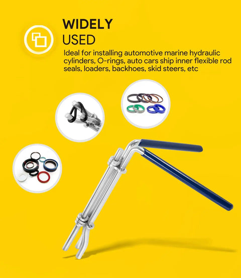 Pro Grade 3 Pack Hydraulic Seal Installation Tools Set For Cylinder Piston Seals And U Cup Rod Seals, three sizes shown