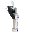 Heavy Duty Pneumatic Clamp With 50Kg Clamping Force QuickFix Air Hold Down Clamp for Air Cylinders silver finish.