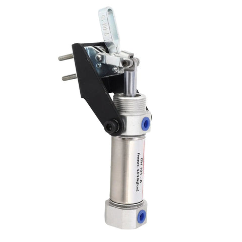 Heavy Duty Pneumatic Clamp With 50Kg Clamping Force QuickFix Air Hold Down Clamp for Air Cylinders silver finish.