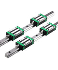 2 Pack HGR20 700mm Linear Rail Kit With 4 HGH20CA Slider Blocks For DIY CNC Routers Lathes And Mills, Steel Guide Rails