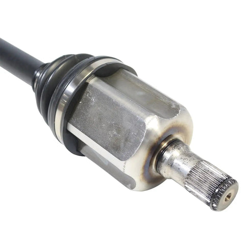 Jeep Front Left CV Axle Assembly for 2014 to 2022 Cherokee Grand Cherokee Replacement Shaft with Beefy Heat Treated Components and Silent Ride Technology for a Smooth Quiet Ride and Long Lasting Performance, close-up splined end