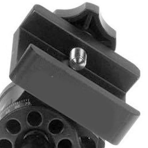Latitude Base Mount for Star Adventurer Wedge Base Aluminum Alloy Adjustable Tripod Seat close-up of bracket with dual knob