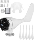 Six Blade Small Wind Turbine Generator 800W 48V Home Power System with nylon blades and installation kit