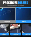Windshield Crack Repair Kit With Fast Glass Repair Fluid For Cars, Universal Chip And Crack Fix showing before and after repair
