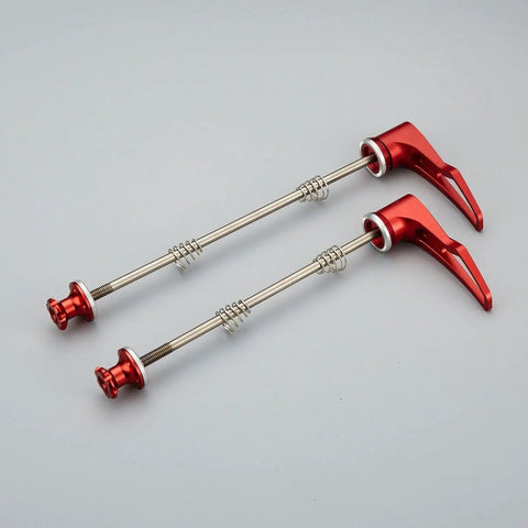 Ultralight Titanium Quick Release Skewer Set For Mountain Bike Red Beefed Up For Maximum Strength And Ultra Secure Wheel Retention