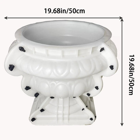 Extra Large Concrete Pot Molds With Drainage Holes Beefy Heavy Duty Approximately 20 Inch Square Giant Planter Mold Reusable Thickened Cement Molds For DIY And Commercial Use