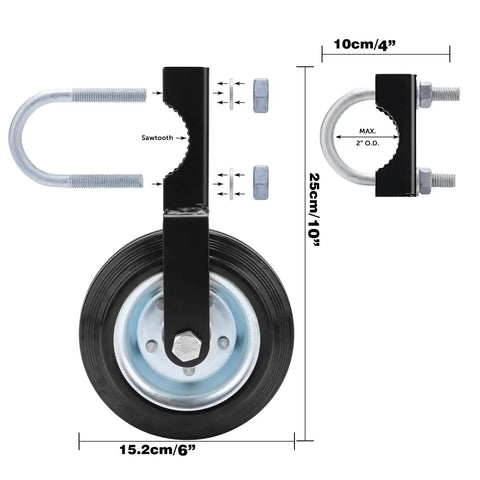 Rugged Tough As Nails Gate Wheels For Metal Tube Gates And Driveways With Solid Rubber Tires All Weather Fence Castors