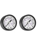 Air Pressure Gauge For Air Compressor With One And A Half Inch Dial Center Back Mount One Eighth Inch NPT Zero To One Hundred Sixty PSI Two Pack