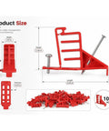 Premium Cable Staples Set 100 Count Insulated Nails for secure NM wire, coax, Cat 5, and data lines with sizing details.