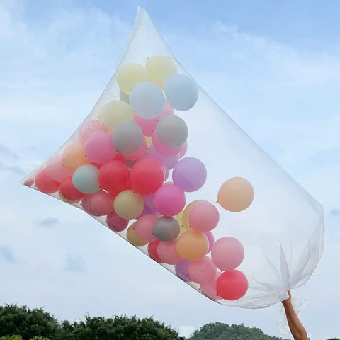 Huge Balloon Storage Bags Pack Of Four Transparent Giant Bags 59 By 98 Inches And 47 By 59 Inches Perfect For Balloon Transport