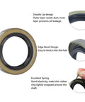 Two Set All In One Boat Trailer Axle Hub Wheel Bearing Kit With Grease Seals And Cotter Pins Fits 16 Inch 2000 2200 Lbs Axles For A Full Hub Rebuild Ready To Go, featuring a close-up of grease seal design details.