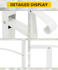 Detailed display of Adjustable Three Foot Steel Step Handrail for Outdoor Stairs showing steel tubing and connection details.