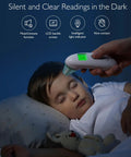 No-Touch Digital Forehead And Ear Thermometer For Adults And Kids With 0-3 Year Old Child Mode, Fast Accurate Temp Readings, Easy Readout, Safe Family Health Tool. child sleeping