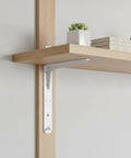Heavy Duty Wall Mount Bracket For Floating Shelves And Cabinets L Shaped Q235 Steel With White Finish for strong support on wood