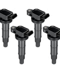 Drop In Set Of Four Ignition Coils For Toyota Camry RAV4 Corolla Scion Tc Xb Solara Highlander Matrix And Lexus HS250h 2.4L Coil Packs Replacement For 2001 Through 2012 Models