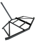 Beefy Heavy Duty Steel Driveway Drag Harrow 66 Inch Wide For ATV UTV shown in black steel with two adjustable bars for leveling