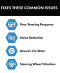 Image listing common issues fixed by Front Left And Right Wheel Bearing And Hub Assembly Kit Two Piece Direct Fit Replacement For 06 08 Dodge Ram 1500.