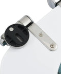 Close-up of zinc alloy soft close hinge on Hella Durable Padded Flannel Toilet Seat Covers with universal fit.