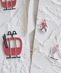 Top Notch Cable Car Ski Board Metal Die Cuts For Handmade Card Making And Cozy Winter Scrapbook Layouts, detailed snowy card design with ski gondola.