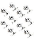 Cool 10 Pack Cabinet Latch Catches With Built-in Spring Auto Locks To Secure Wardrobes Cupboards And Kitchen Drawers, silver metal.