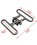 Four Piece 40mm Metal Clasp Buckle Set Quick Release Zinc Alloy Fasteners In Gun Black Dope Belt Buckles For Capes Scarves and Jackets