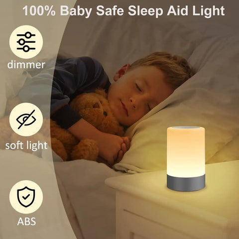 Nursery Night Light For Baby With Dimmable Brightness And Easy Touch Control No Fuss Nightlight Battery Powered And Rechargeable