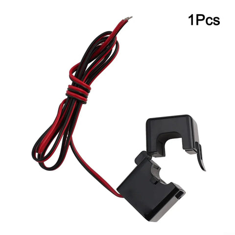 Rock Solid Split Core Current Transformer With No Sweat Clamp Install 50A 100A 150A 200A Options, clamp with red and black wires.