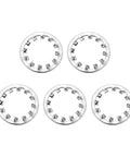 Three Quarter Inch Internal Tooth Lock Washer Set, 304 Stainless Steel Multi Tooth Star Washer Locking Fasteners, Silver Tone, 5 Pack