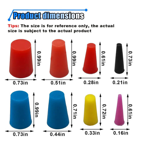 Get Ready For A Sweet Paint Job With This Totally Rad 40 Piece Silicone Rubber Tapered Plug Kit Featuring Eight Awesome Sizes Ranging From One Sixteenth Inch To Three Quarters Inch For Perfectly Flexible Powder Coating And Painting Supplies That Are. silicone rubber tapered plugs in 8 sizes, 0.16-0.73 in, for painting masking