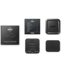 Exagram Pro Coffee Scale With Timer And Carrying Box, showing packaging and scale components in black finish