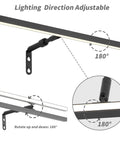 Plug In 16 Inch 4W LED Picture Light With Remote And Timer Adjustable 360 Degree Rotation And 90 Degree Tilt Black Finish