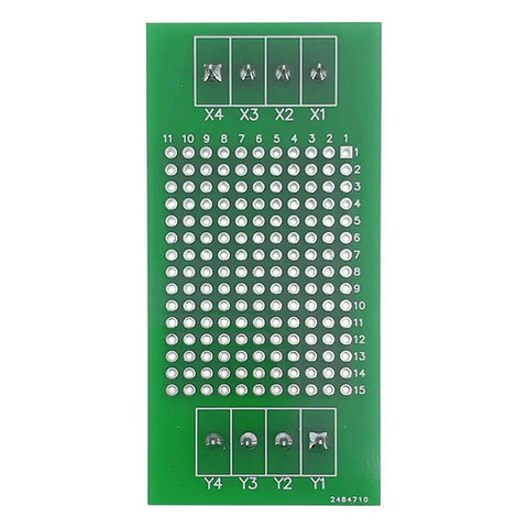 Prototype 72x30mm PCB Board With DIN Rail Mounting Carrier Housing Compatible With Arduino Kit, green board with holes visible.