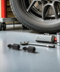 Heavy Duty Thread Repair Insert Kit For Car Engines, 2 Piece Steel Rethreading Tool Set with automotive tools and tire.