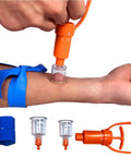 Snake Bite Kit And Bee Sting Kit For Outdoor First Aid Venom Extractor Suction Pump Bite And Sting Care For Hiking Backpacking And Camping Includes Orange CPR Face Shield