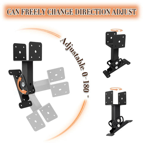 3 Pack Pergola Riser Brackets Kit With 90 Degree Adjustable Saddle, Stainless Steel Roof Riser For Wood Gazebo And Patio Pergola, Beefy Heavy Duty Beam Mount Brackets, Easy Installation And Secure Support