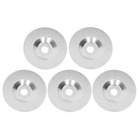 Ycauty 5 Pack Of 4 Inch Diamond Abrasive Discs For Premium Polishing And Deburring On Metal Wood Plastic With Tough Bowl Grinding Wheels That Last, five 4-inch polished discs.