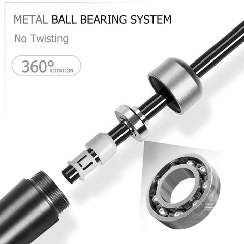 Metal ball bearing system of Weighted Jump Rope 1lb for Serious Cardio Training with TangleFree Ball Bearing Rapid Speed Skipping Rope