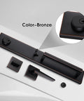 Oil Rubbed Bronze Front Door Handleset With Knob And Reversible Entrance Handle For Right Or Left Handed Doors Single Cylinder Deadbolt