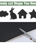Heavy Duty Neoprene Foam Sheet With Reliable Grip Backing 1/4 Inch Thick 12 By 59 Inches used for cutting shapes like a rabbit, cloud, house, star.